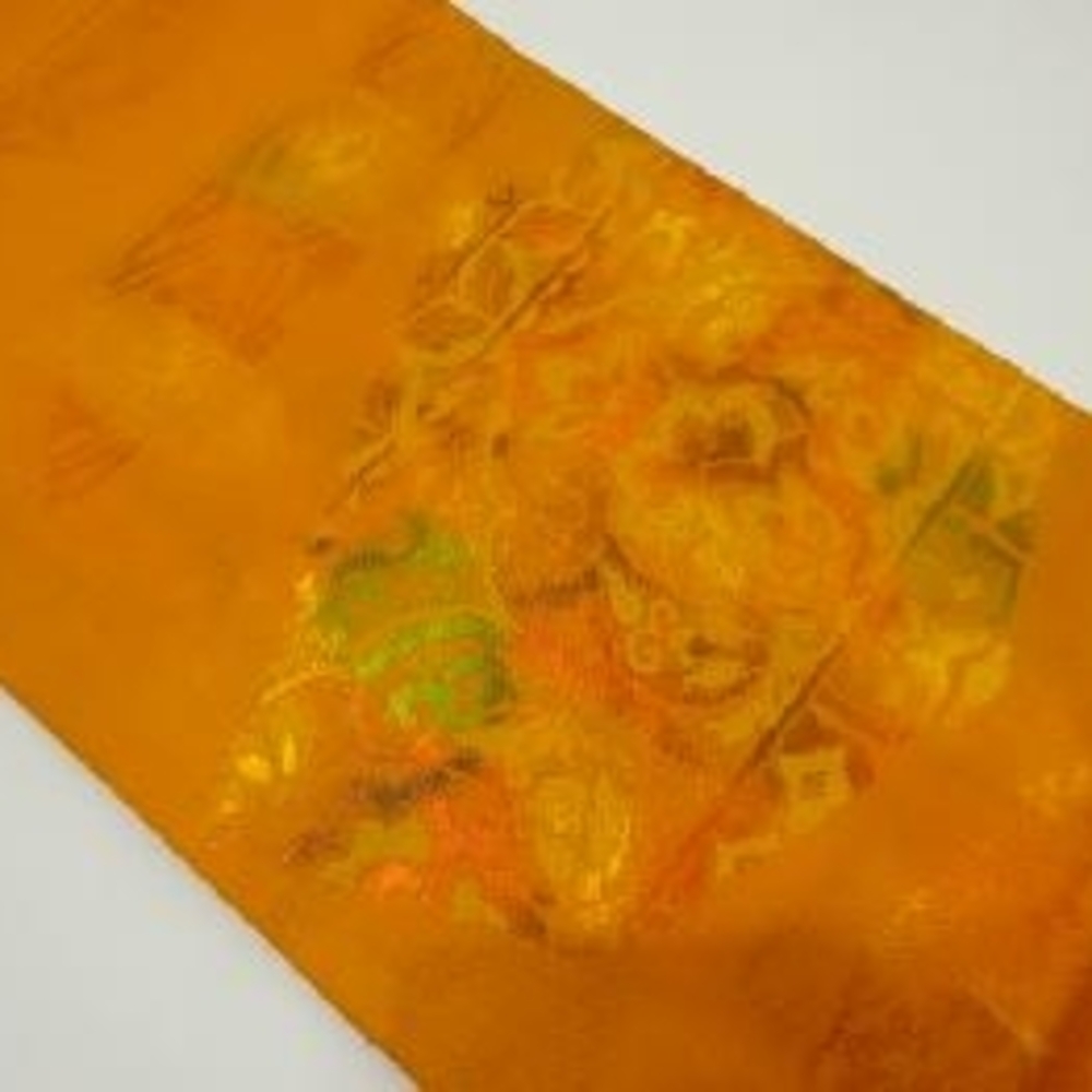 Japanese Orange Kimono Obi
